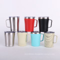 Customized New 12oz coffee tumbler stainless steel egg shape house mug wine double wall travel cup with handle and lid